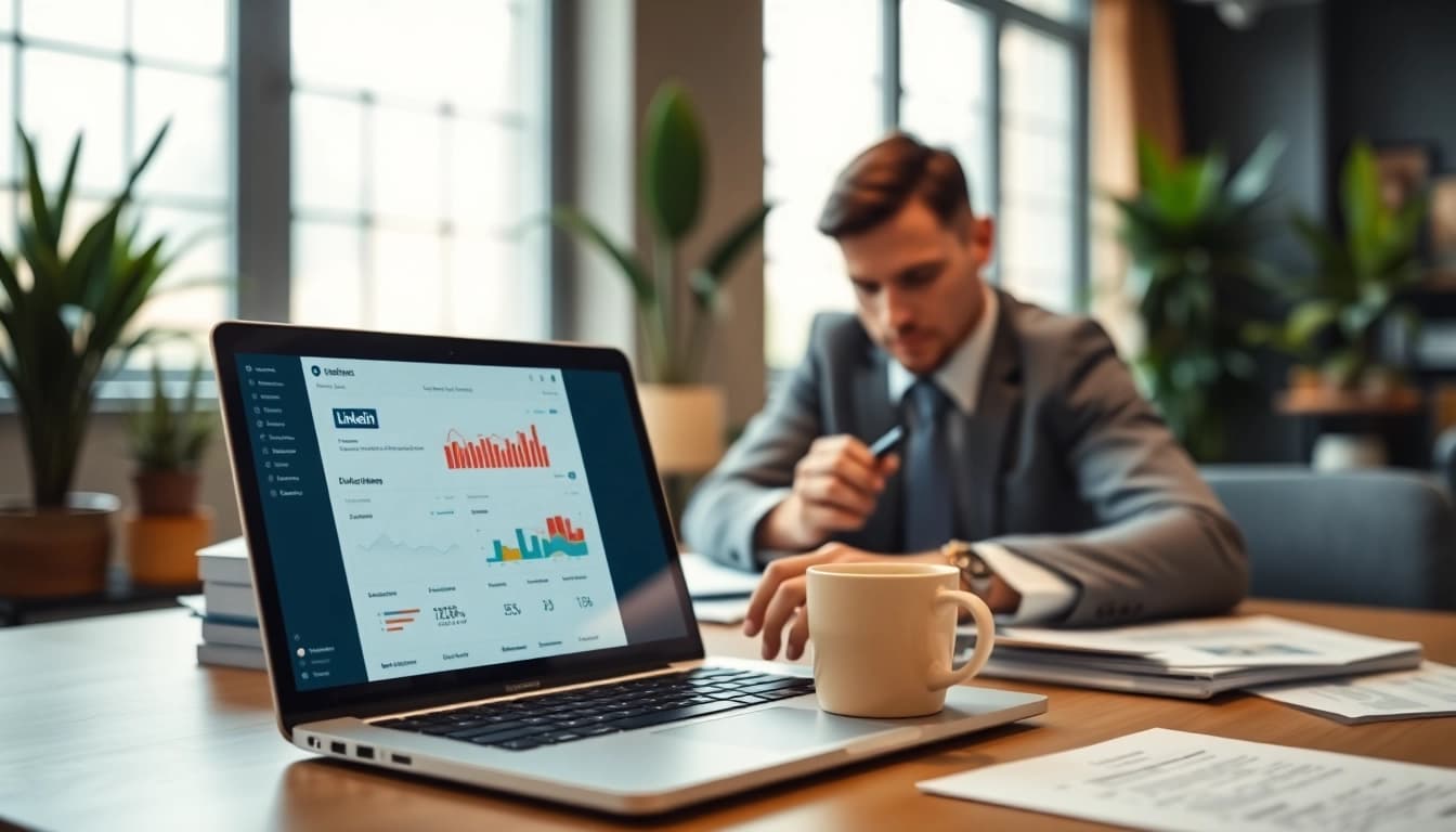 Engaging with a linkedin data extraction tool in a professional setting.