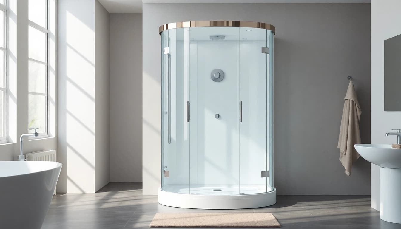 Genießen Sie die stilvolle sonni Duschkabine mit elegantem Glasdesign in einem modernen Badezimmer.