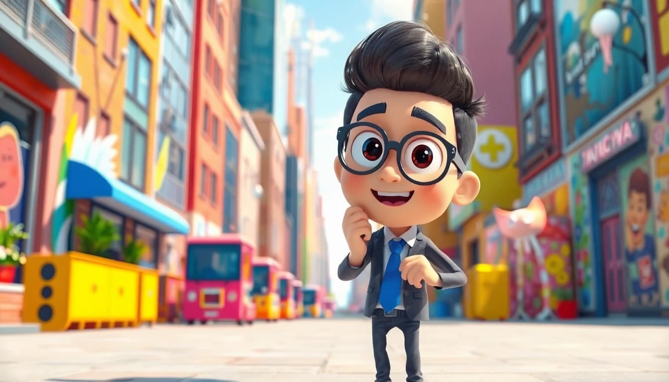 Erstelle eine faszinierende 2D Animation mit lebhaften Charakteren in einer kreativen Umgebung.