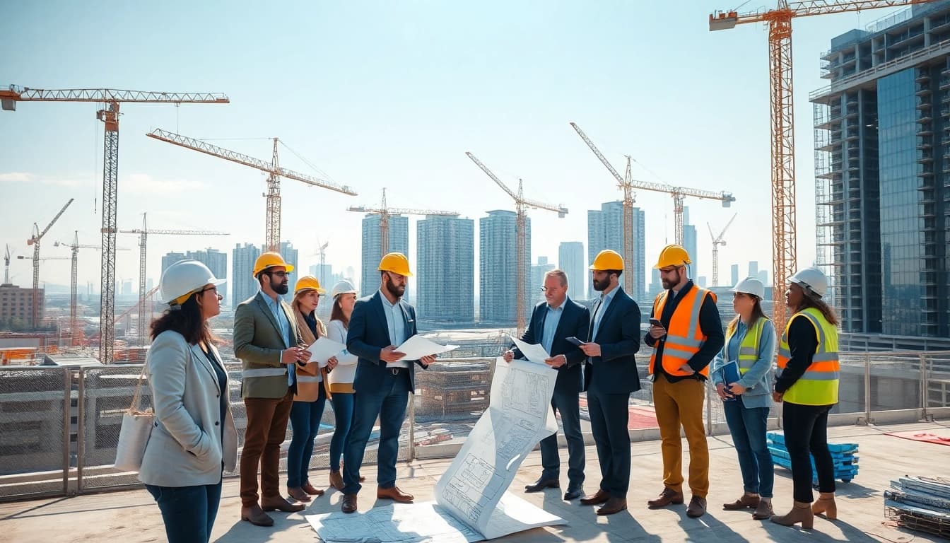 Promoting construction advocacy through team collaboration and urban progress.