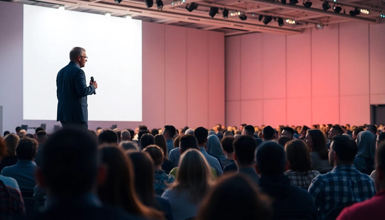 Keynote Speaker captivating an engaged audience during an inspiring presentation.