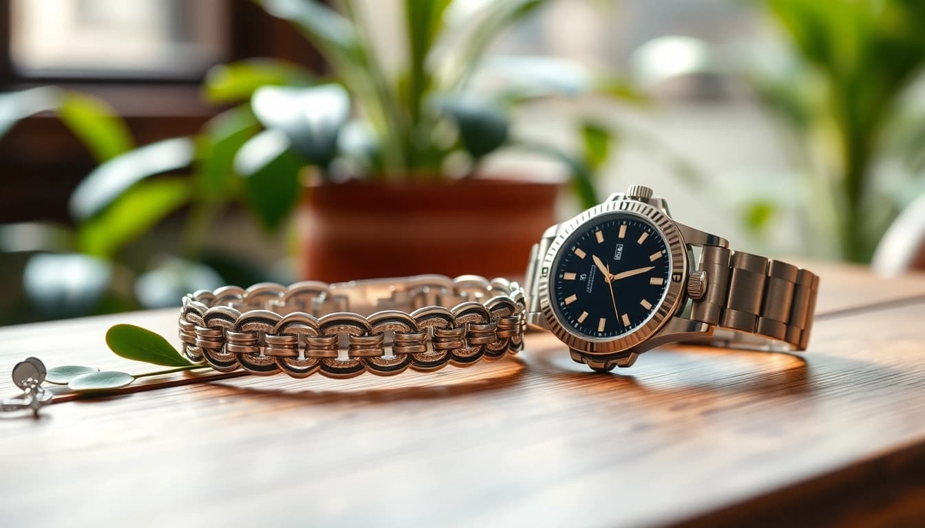 Showcasing elegant men’s jewelry pieces highlighting sophistication and craftsmanship.