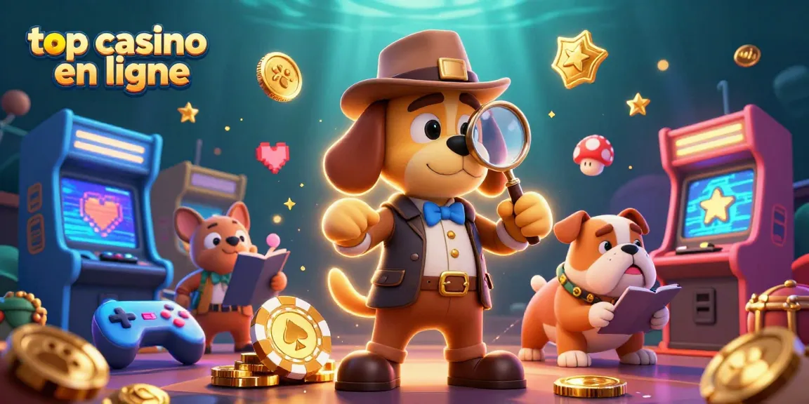 Attendez-vous à des gains exceptionnels dans le top casino en ligne avec cette scène animée de détectives et de jeux.