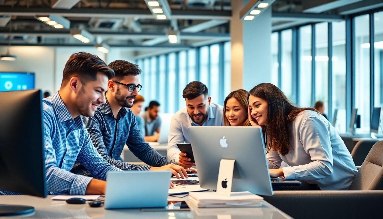 Enhance your business with managed IT services Lakeland, showcasing a professional IT team collaborating.