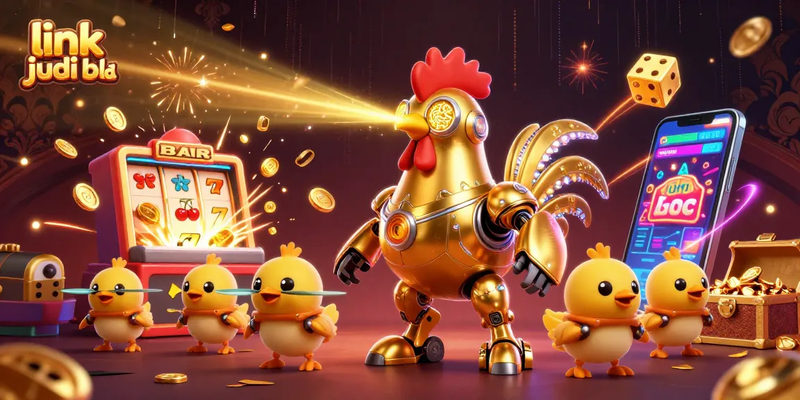 Experience thrilling betting with link judi bola, showcasing vibrant casino elements and dynamic characters.