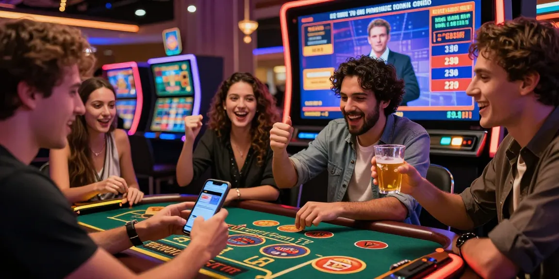 Celebration at online casino with friends highlighting credit card payment features at https://alsbury.co.uk/