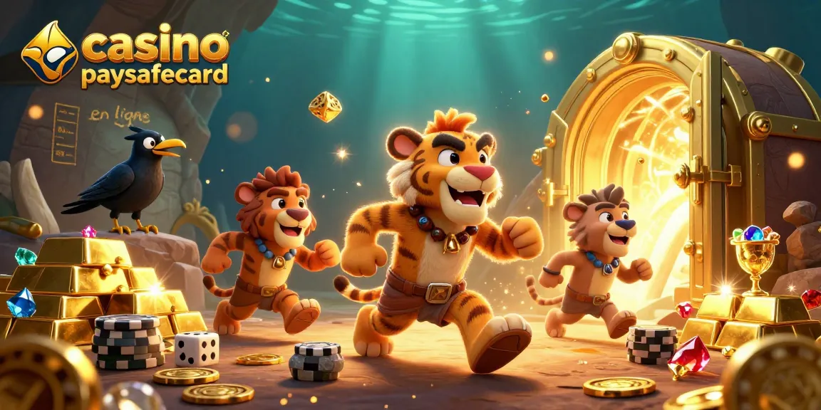 Découvrez le casino en ligne paysafecard avec un duo préhistorique animant une scène de jeu dynamique remplie de trésors scintillants.