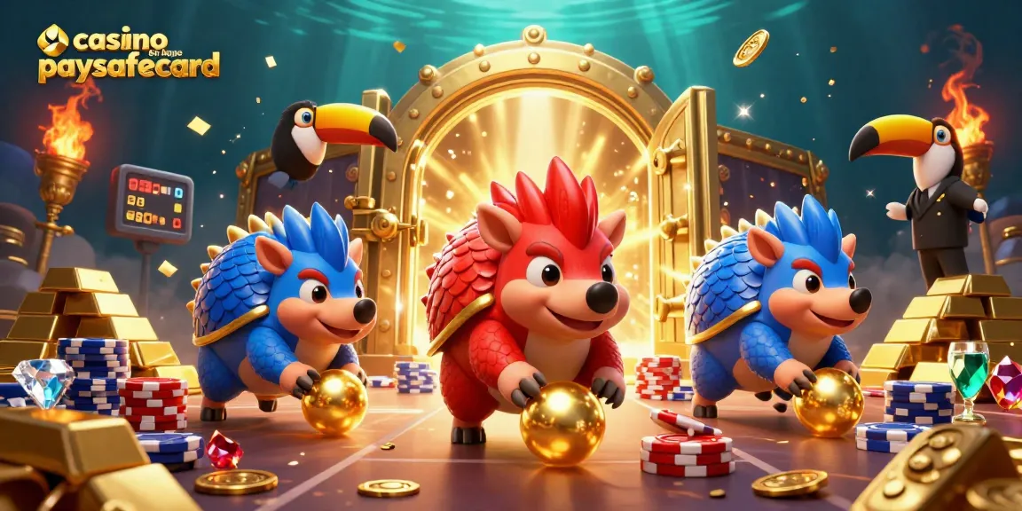 Jouer au casino en ligne paysafecard avec des pangolins en compétition et une ambiance festive.
