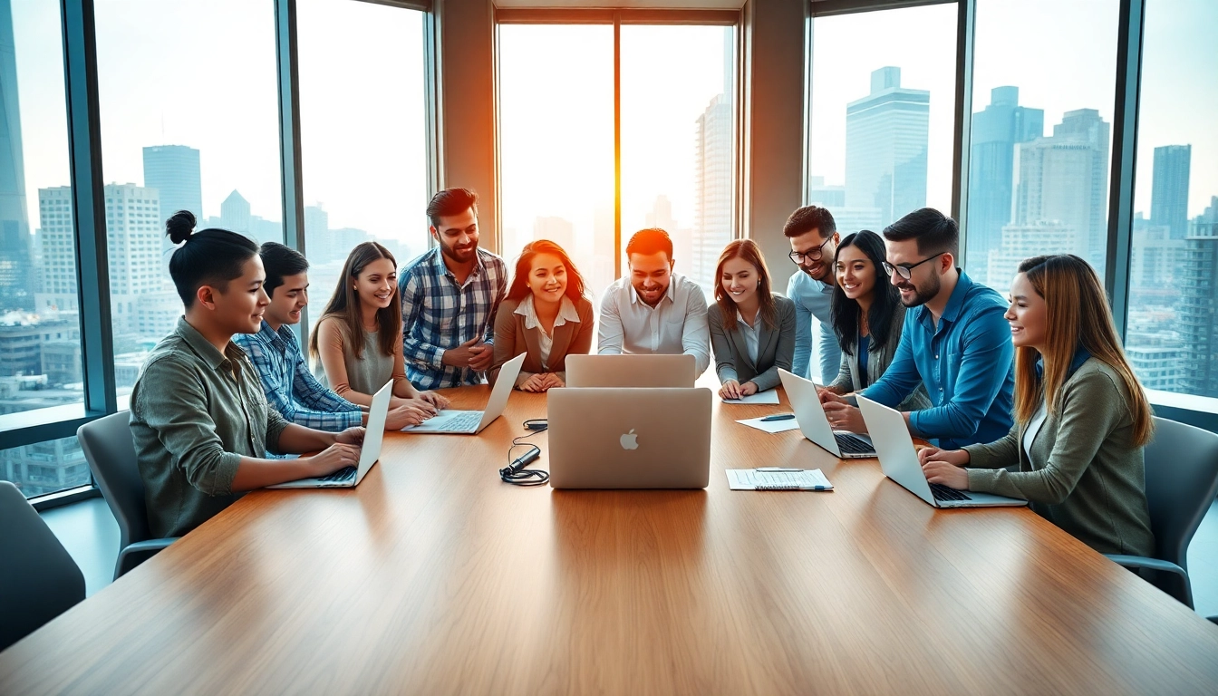 Gestalten Sie SEO Frankfurt mit einem kreativen Team in einem modernen Büro.