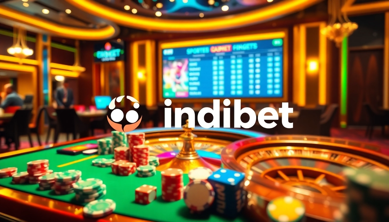 Experience indi bet with thrilling casino action featuring poker chips, roulette, and vibrant gaming.