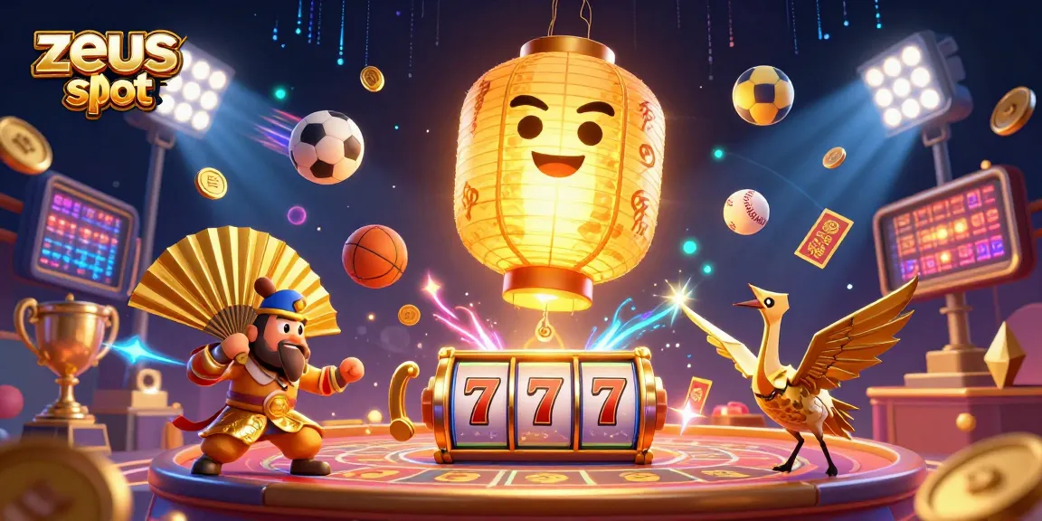 Experience the thrilling zeus slot with a dynamic casino scene featuring jackpots and action.