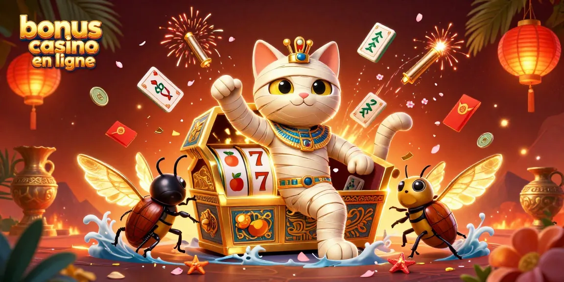 Gagnez avec des machines à sous en découvrant le bonus casino en ligne dans cette illustration captivante.