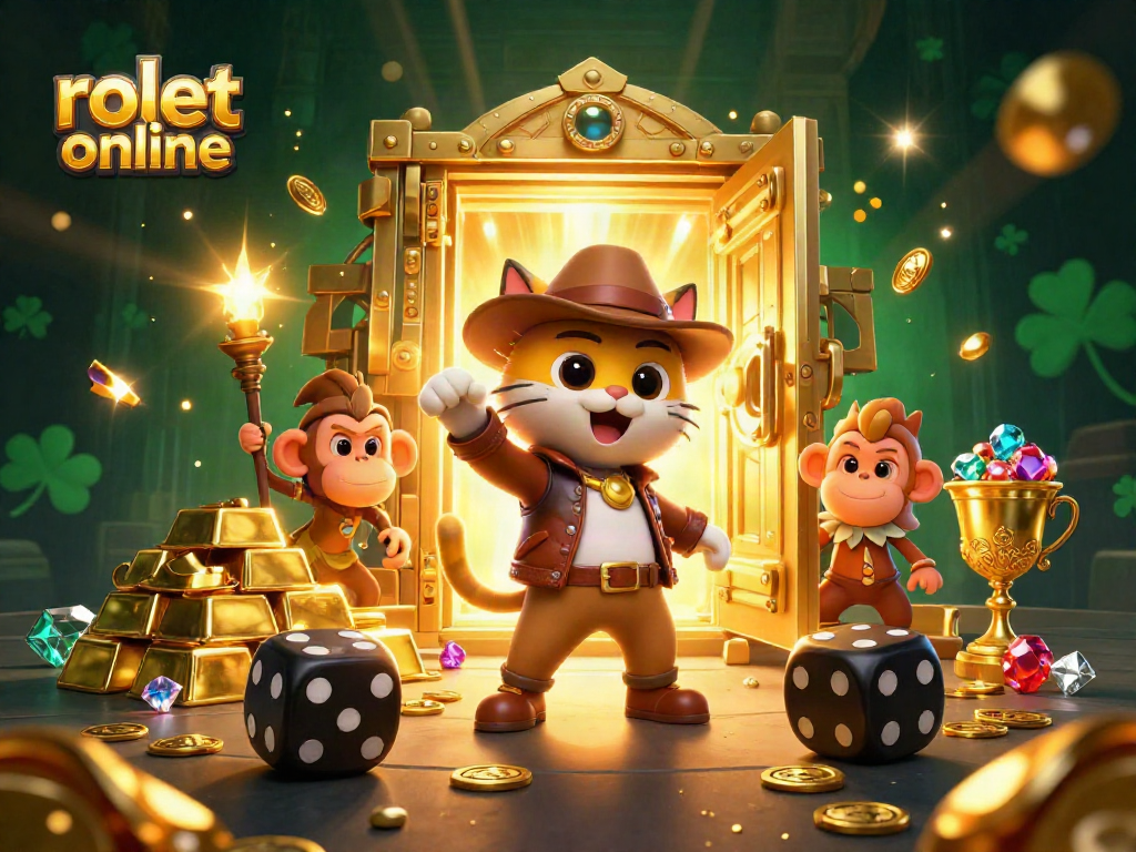 Engage with exciting rolet online action in this vibrant 3D illustration.