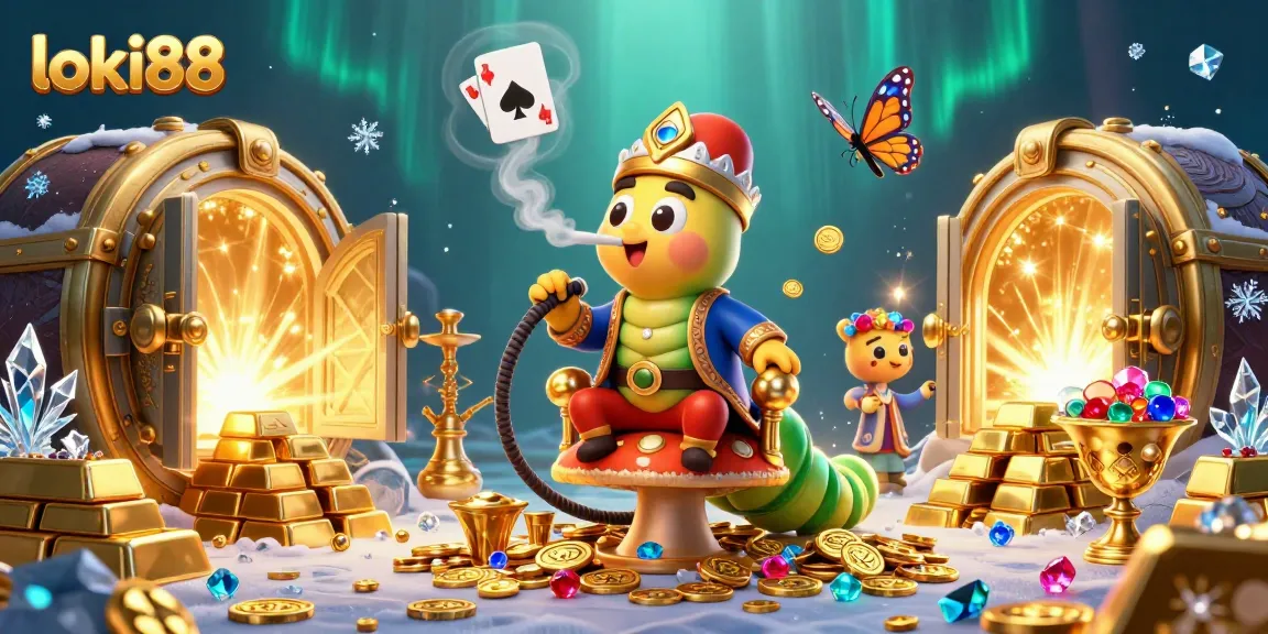 Experience loki88's vibrant casino themes with a magical 3D caterpillar and rich winning symbols.