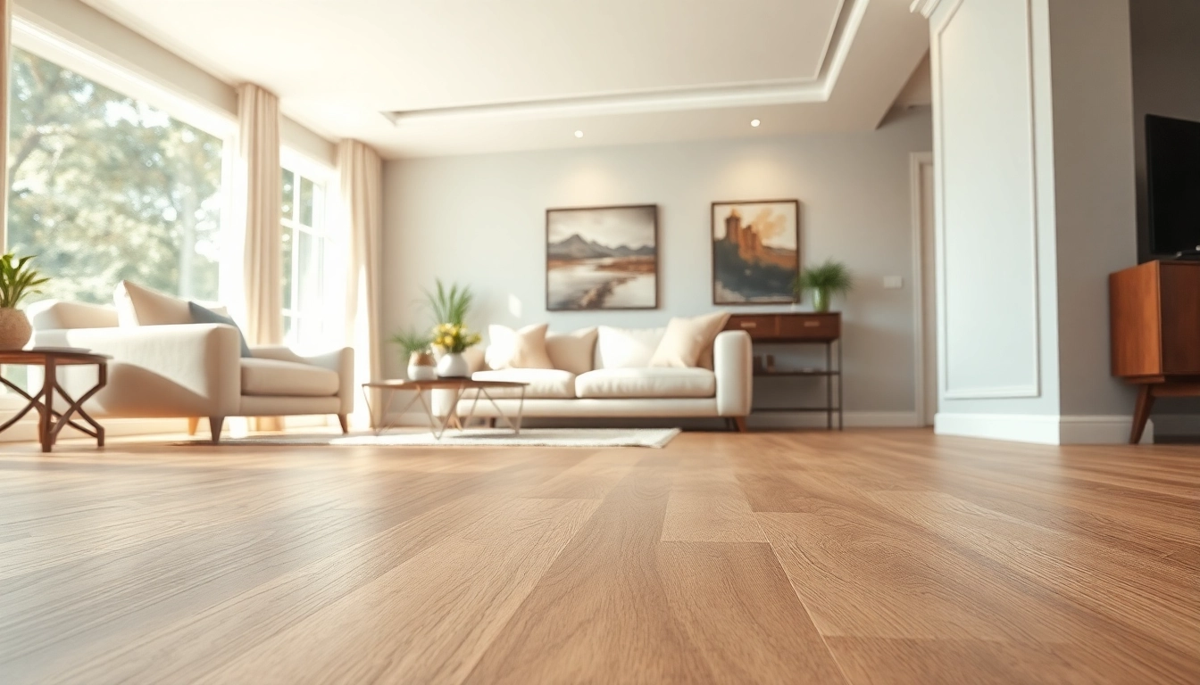 Stunning lvp flooring in a modern living room showcasing elegance and style.
