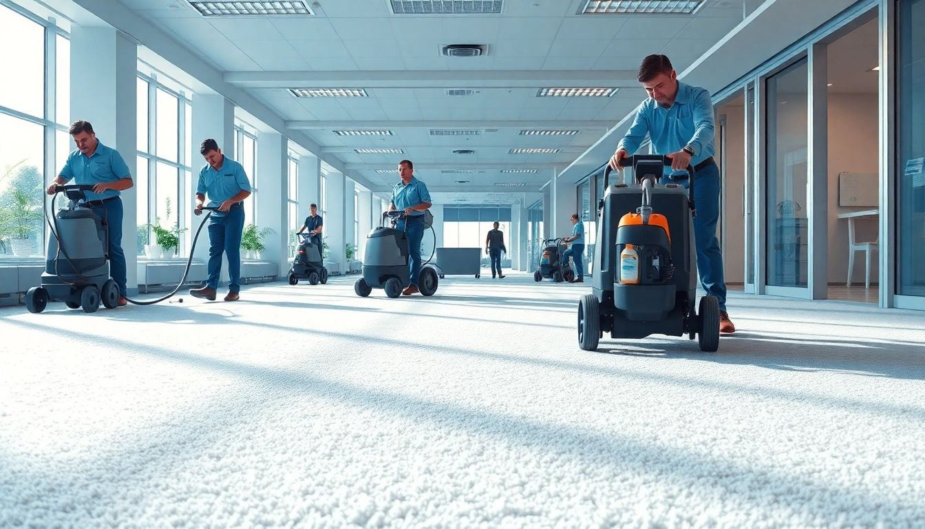 Commercial carpet cleaners effectively deep clean office spaces, showcasing advanced techniques and equipment.