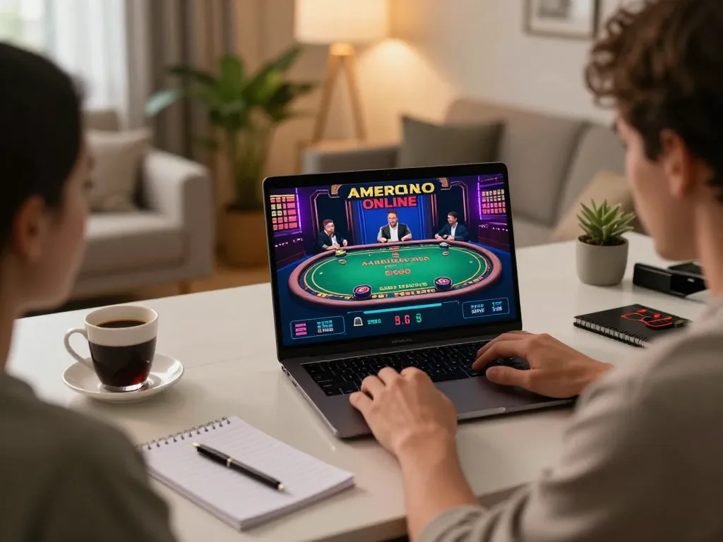 Engaging gameplay from casinò americani online at a cozy home desk setting, showcasing live dealer action and strategic notes.