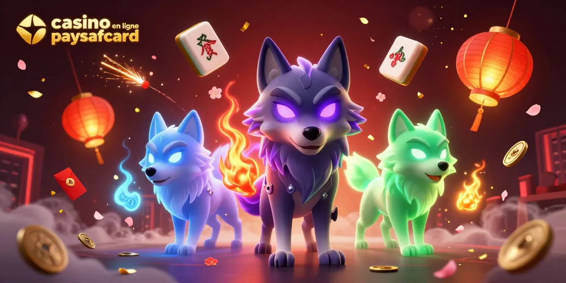Jouez au casino en ligne paysafecard dans un monde fantastique avec des loups fantomatiques et des éléments de jeu.