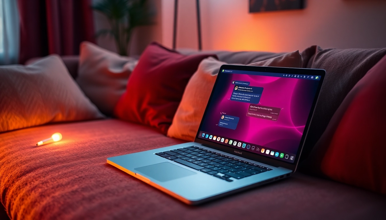 Engaging ai sexting chat experience with an inviting ambiance.