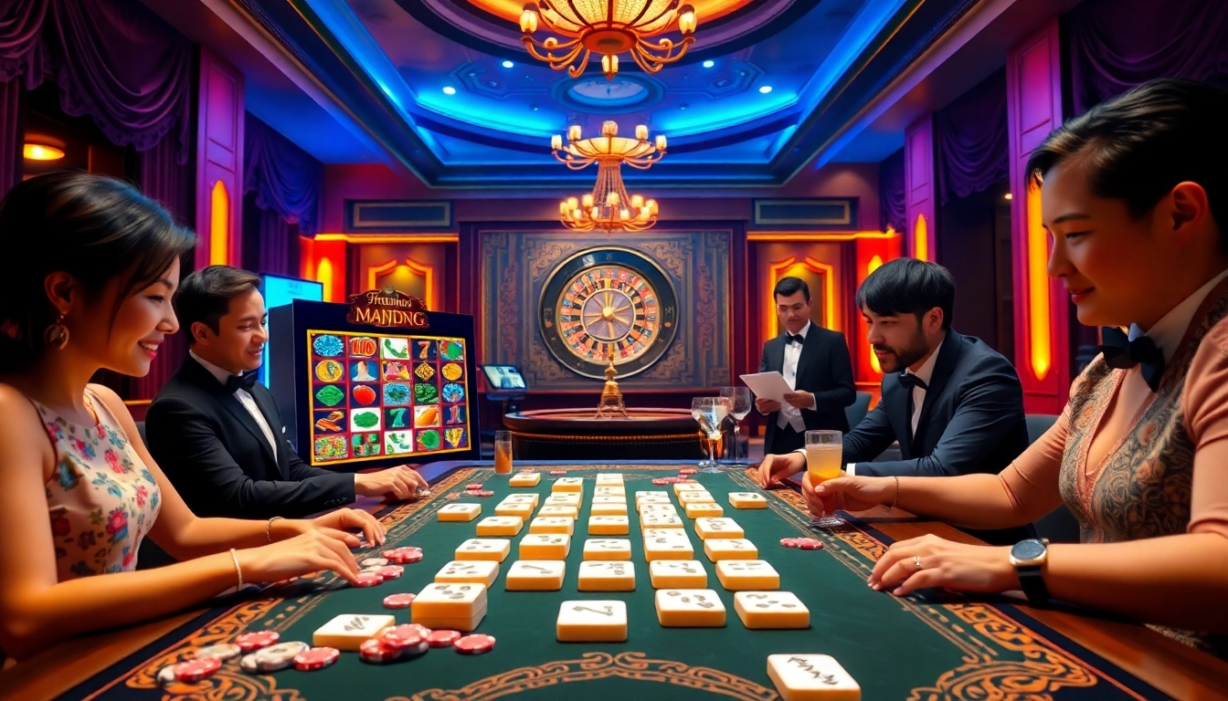 Rasakan slot demo Mahjong yang menarik di lingkungan kasino mewah penuh warna-warni serta permainan yang mendebarkan.