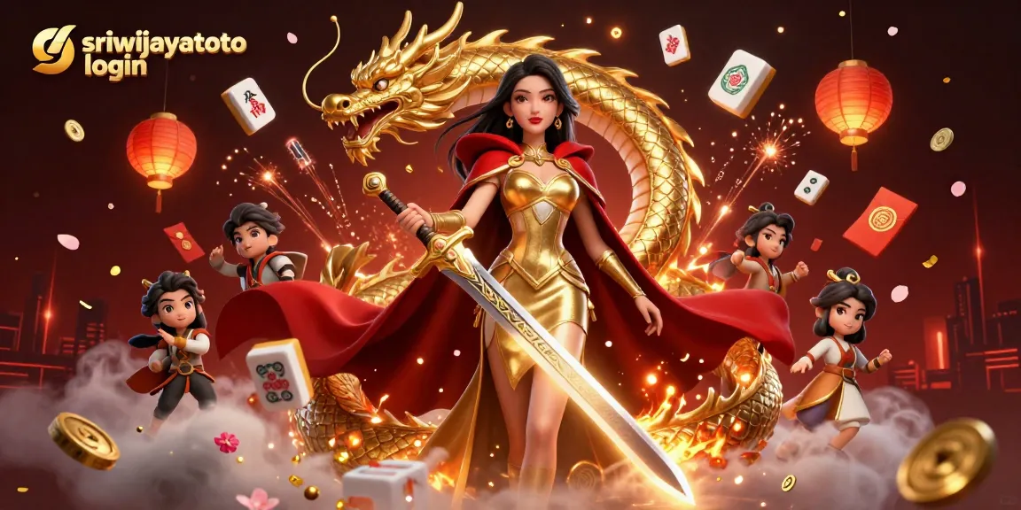 Engage with the sriwijayatoto login through this vibrant 3D illustration featuring dynamic gambling elements.