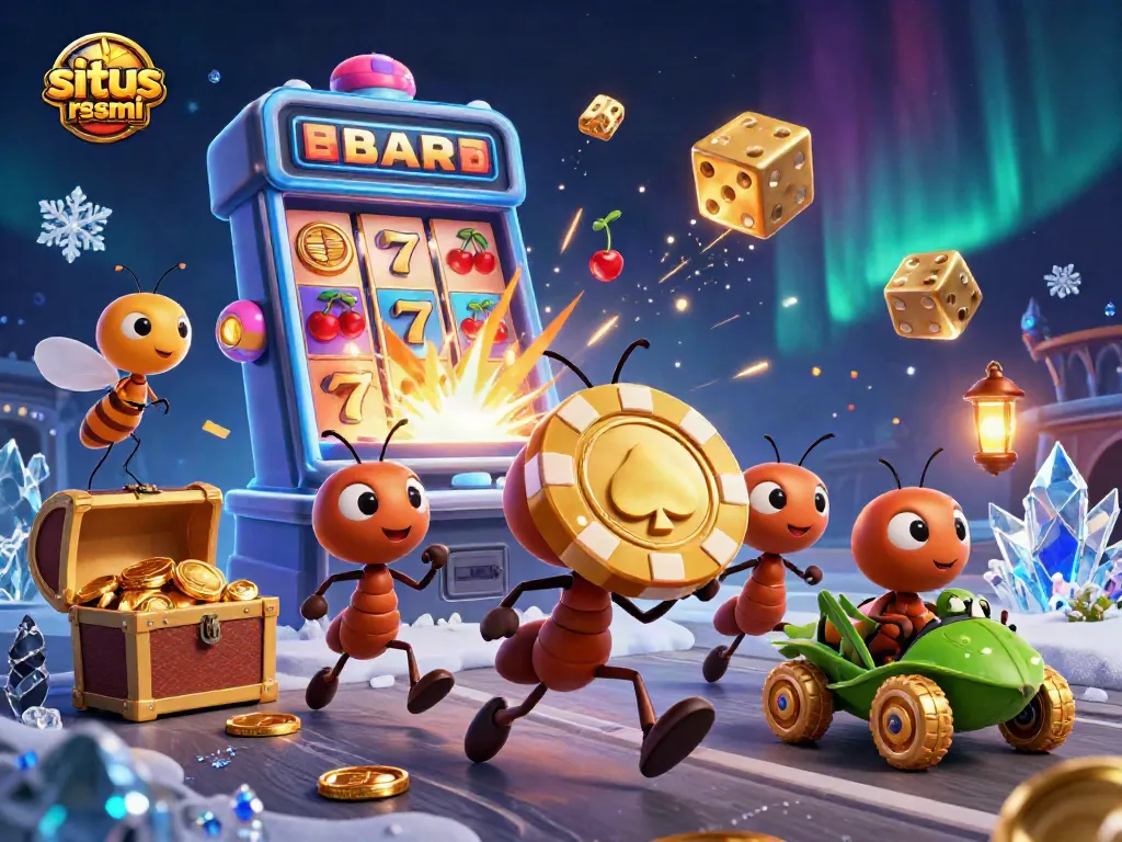 Engage in thrilling play with situs resmi featuring vibrant casino characters in a dynamic 3D scene.