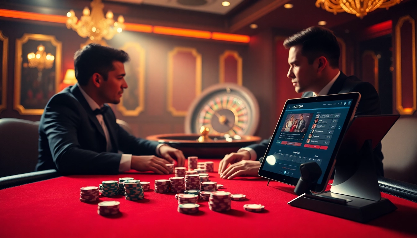 Découvrez une action de poker palpitante au meilleur casino en ligne 2026 avec des jetons vibrants et un cadre élégant.