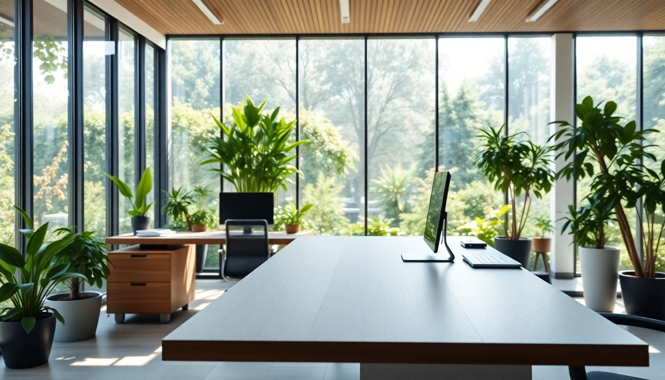 Optimized Wintergarten als Buero with modern office design and natural light.