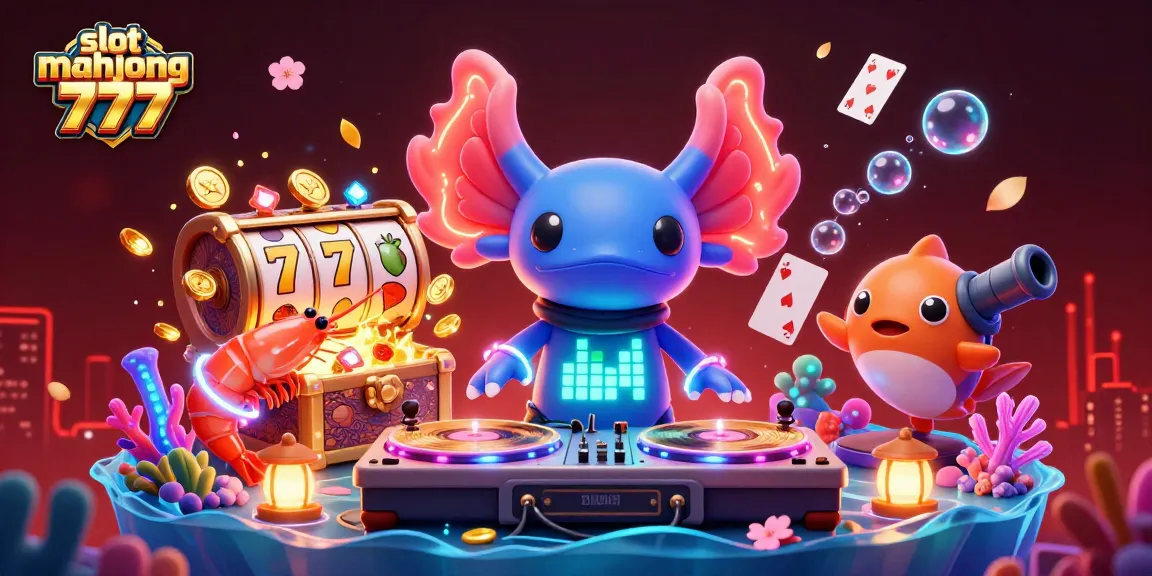 Experience excitement with slot mahjong 777 featuring vibrant slot reels and colorful underwater elements.