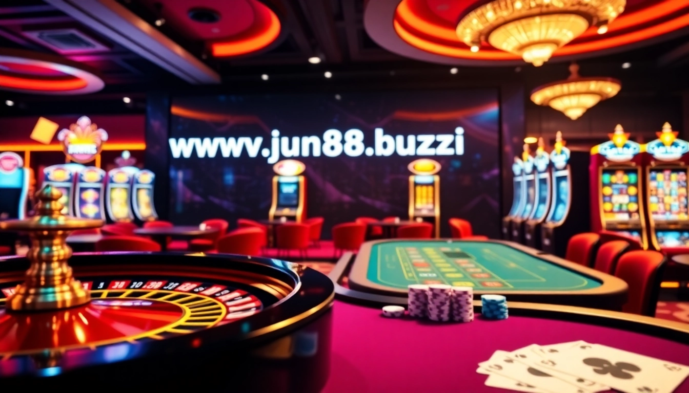 Experience thrilling online gaming at https://jun88.buzz/ with exciting casino tables and vibrant slot machines.