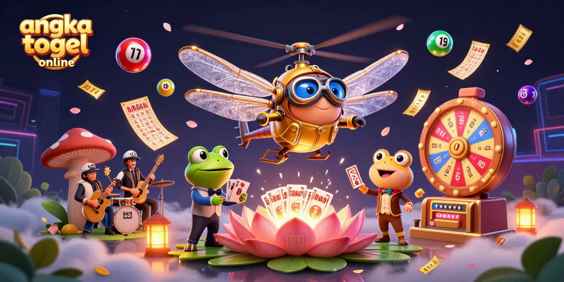 Engage in angka togel online with colorful lottery balls and a vibrant casino scene.