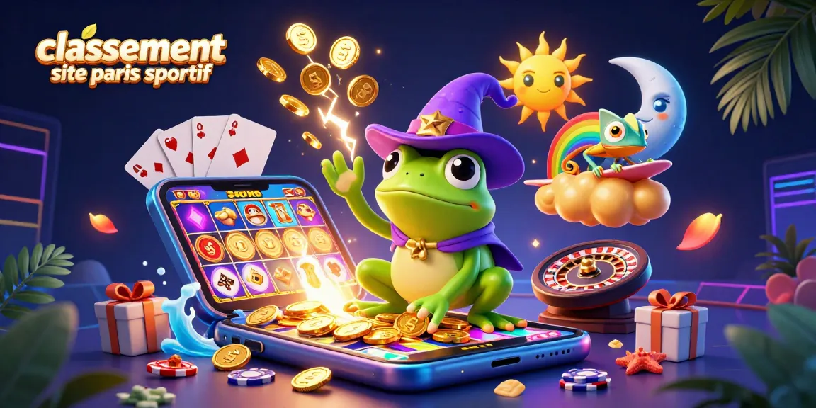 Découvrez le classement site paris sportif avec une illustration dynamique de jeux d'argent captivants.