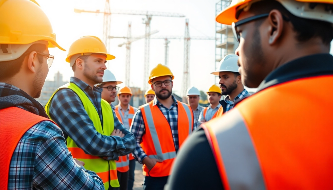 Engaging scene of construction site safety training enhancing worker safety techniques.