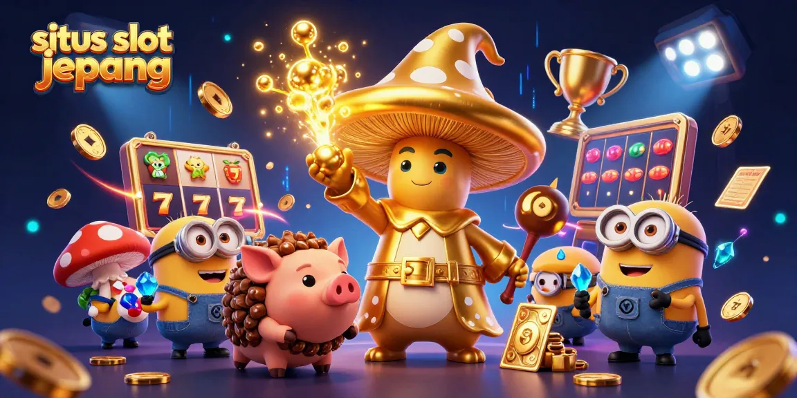 Engage in exciting gameplay at situs slot jepang with golden mushroom wizard and treasure.