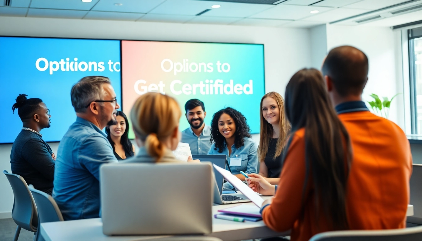 Explore options to get certified within a professional certification training environment.
