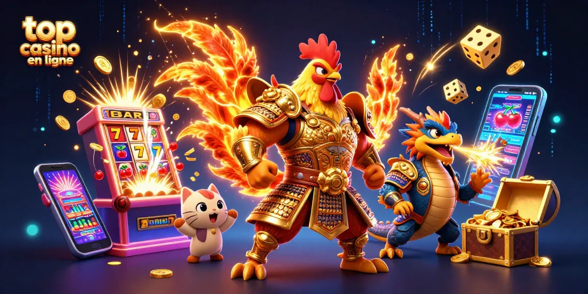 Découvrez le meilleur casino en ligne avec des personnages dynamiques et un jackpot en explosant au milieu de lumières dorées.