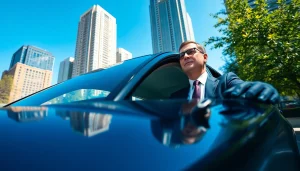 Experience premium Chauffeur Services near me with a professional driver in a luxury sedan.