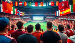 해외축구중계 실시간 중계 화면을 바라보며 열광하는 팬들의 모습