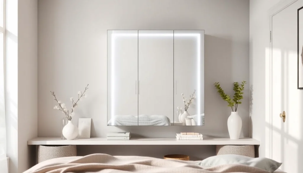 Der sonni Spiegelschrank mit moderner LED-Beleuchtung im Bad zeigt elegantes Design und nützliche Funktionen.