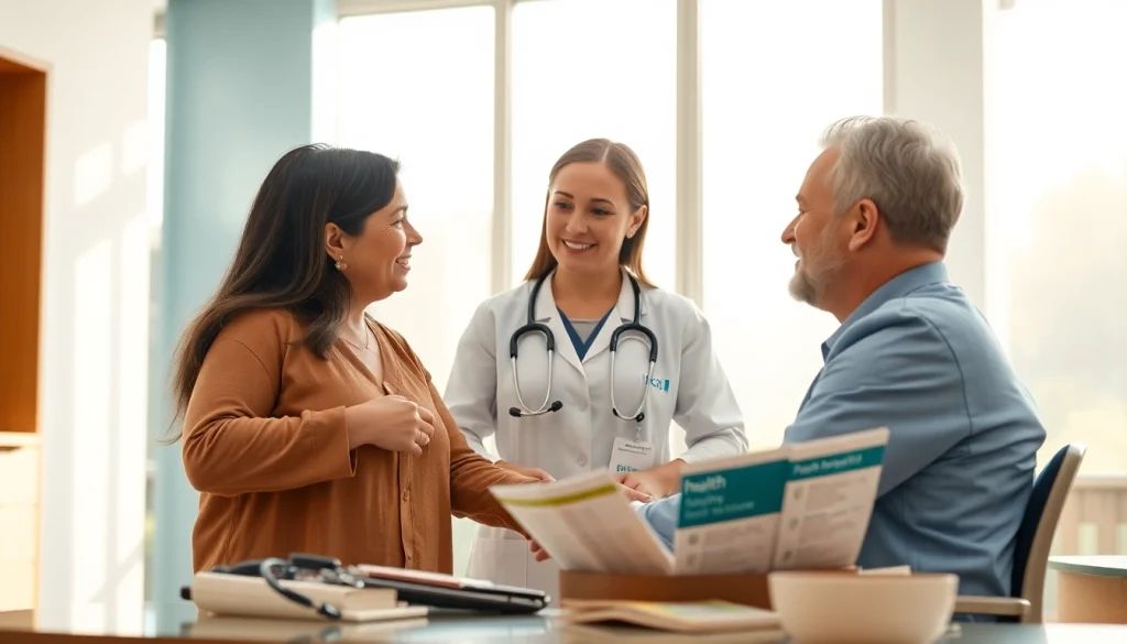 Healthcare provider discussing Health with patient in a modern clinic environment.
