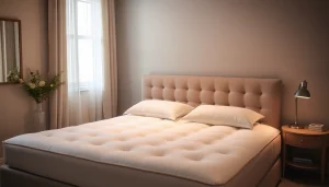 Materassi matrimoniali di alta qualità con copertura in cotone percalle, per un riposo perfetto e confortevole.