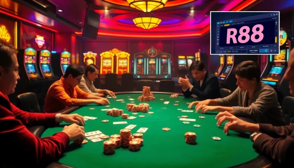 Experience excitement on the rr88 link with vibrant poker action and colorful casino settings.
