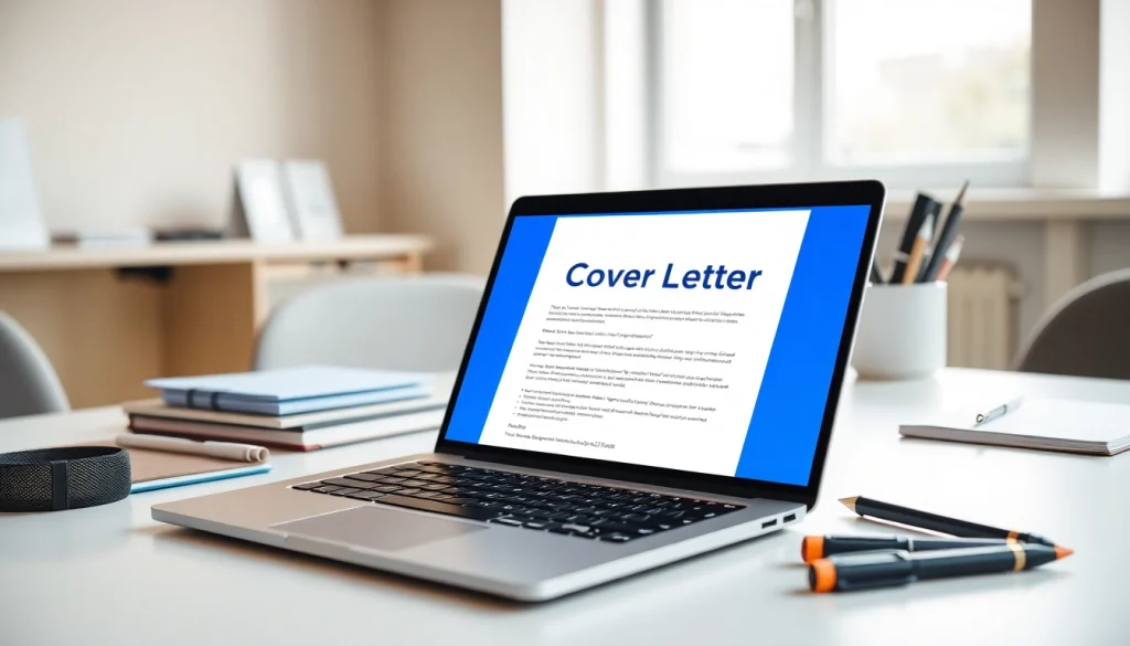 Generate a standout cover letter with professional cover letter generation tools on a sleek workspace.