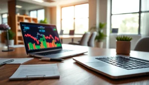 카드깡 관련된 금융 활동을 다루는 책상과 사무실 배경을 특징으로 하는 이미지