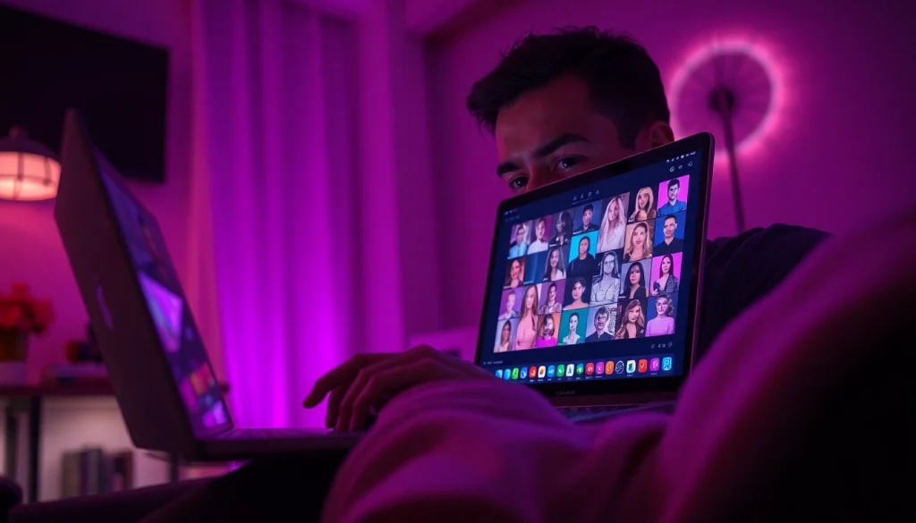 Engaging ai sex chat experience with a user interacting with an AI character