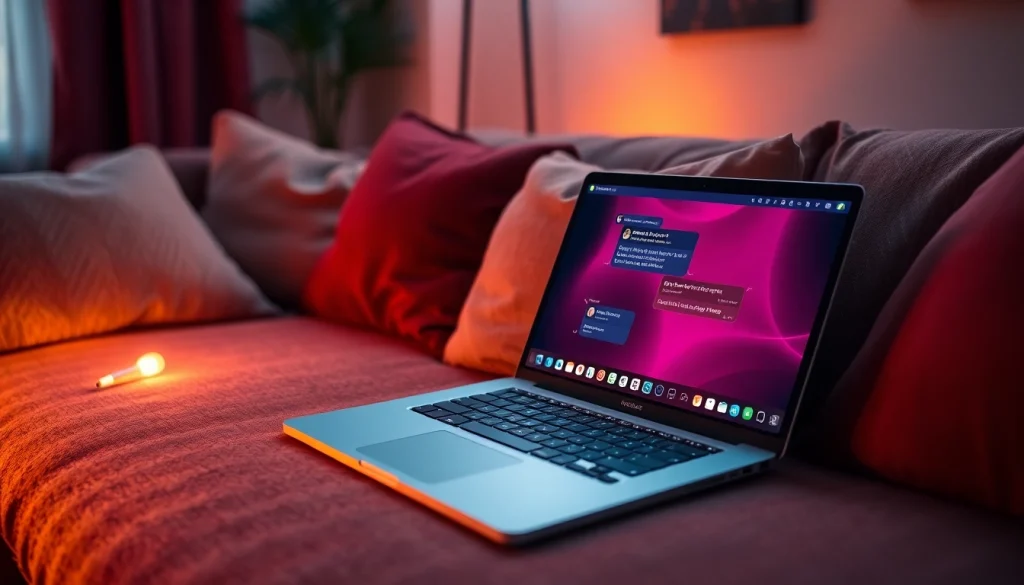 Engaging ai sexting chat experience with an inviting ambiance.