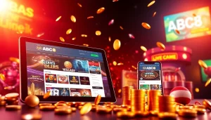 Experience the thrill of online betting at https://acb8.buzz/ with a vibrant, energetic scene featuring digital gaming and betting.