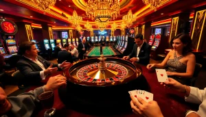 Engage in the thrilling roulette gameplay at https://jun88buzz.info/ with vibrant chips and luxury casino ambiance.