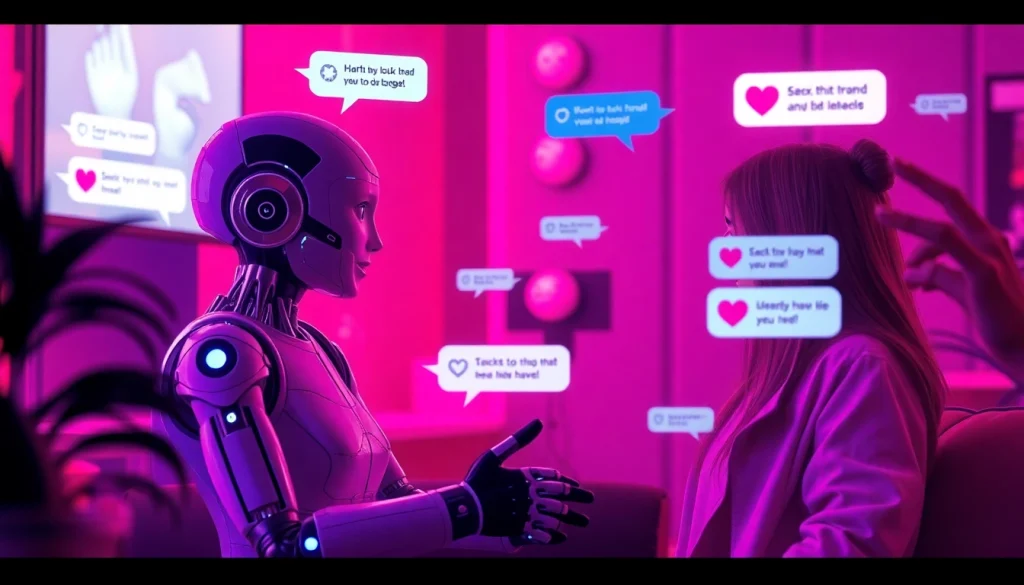 Engaging sex chat AI interaction in a cozy virtual environment.