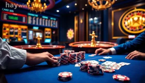 Experience professional gameplay at hay.win poker tables with luxurious chips and cards.